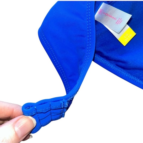 No Boundaries Vibrant Blue Bandeau Bikini Top Size L 11-13 - Picture 5 of 8